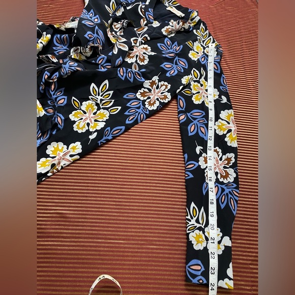 Tory Burch Jane ruffled floral black Dress size 4 - Picture 5 of 6